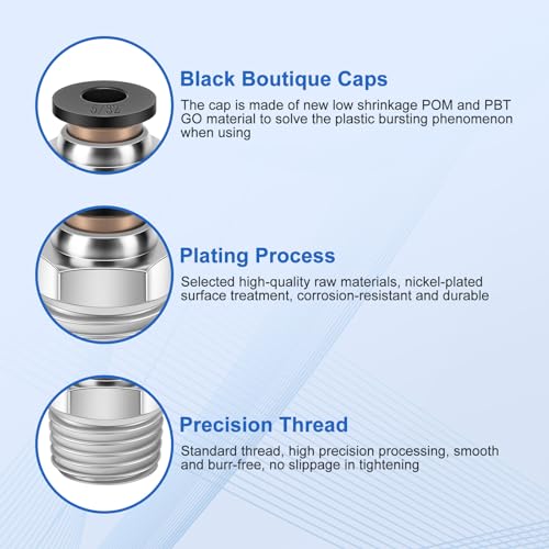 CNAODUN 12 Pcs Push to Connect Fittings 5/32 Inch Tube OD x 1/4 Inch NPT Thread Pneumatic Male Straight and Elbow Quick Connect Air line fittings - size: 5/32"OD x 1/4"NPT