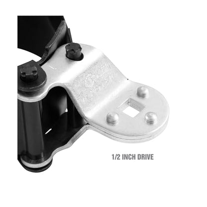 OEMTOOLS 25231 Heavy Duty Truck Oil Filter Wrench, 4-1/8 in to 4-5/8 in, 104mm to 118mm, 1/2 in Drive, Alloy Steel - size: 4-1/8 inch to 4-5/8 inch