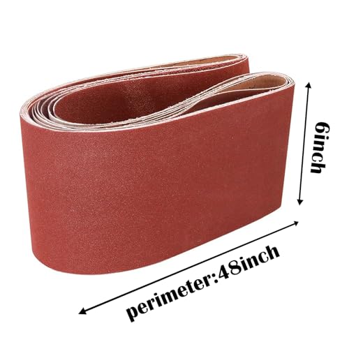 Aluminum Oxide Sanding Belts 6 x 48-Inch (8 Pack) - size: 6*48