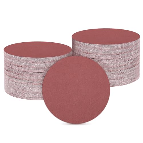 HARFINGTON 100 Pcs 2 Inch Sanding Discs 320 Grit Red Aluminum Oxide - size: 2 Inch(320 Grit)