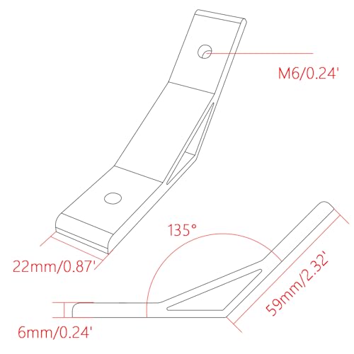 8Sets 1010 Aluminum Extrusion 135 Degree Bracket,8pcs 135 Degree Corner Brackets,with 16pcs Sliding T Nuts and Screws for 10 Series Extruded Aluminum Rail Accessories(Silver) - style: 8 Sets Silver 25S 135Degree
