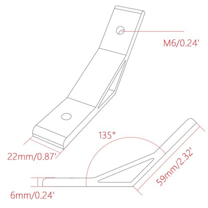 8Sets 1010 Aluminum Extrusion 135 Degree Bracket,8pcs 135 Degree Corner Brackets,with 16pcs Sliding T Nuts and Screws for 10 Series Extruded Aluminum Rail Accessories(Silver) - style: 8 Sets Silver 25S 135Degree