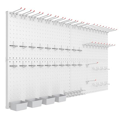 TORACK Garage Tools Organizer Boards Kit with Hooks, Grey - color: Gray