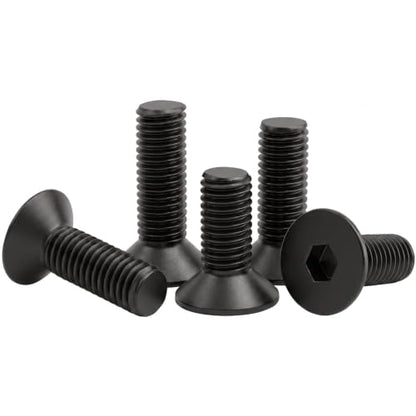 1/4-20 x 1-3/4'' (20 Pack) Flat Head Hex Socket Cap Screws Countersunk Bolts, Allen Socket Drive, Black Oxide 304 Stainless Steel 18-8, Fully Machine Thread, Bright Finish - size: 1/4 x 1-3/4''