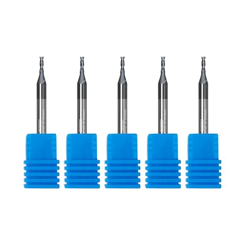 Tools Carbide End Mill Square Milling Cutter for Cutting Alloy Steels,Cast Iron, Hardened Steel - 2 Flute Cutting Tools 1/8 Shank (1/64-1.5" 5PCS) - size: CEM 1/64-1.5" 5PC