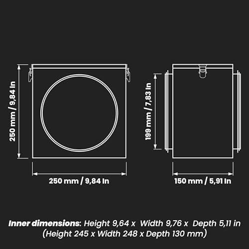 Repa Market 8" Duct Air Filter Box – Galvanized Steel Inline Dryer Filter Housing for Round Duct - EPDM Rubber Gaskets – Easily Serviceable Lint Trap – Intake Ventilation, Home Improvement - size: 8" Inch