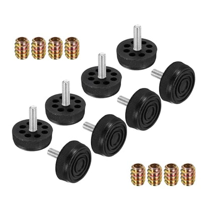 uxcell 8Pcs M6 Thread Adjustable Furniture Levelers, 1.18 x 1.18 - size: M6 x 1.18" x 1.18"