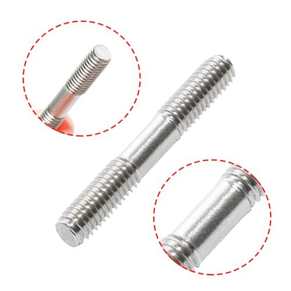 5Pcs Double Ended Stud Screws, Stainless Steel Threaded Studs for Strong Connections(M6x40mm) - size: M6x40mm