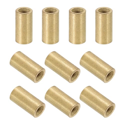 uxcell 20Pcs Sleeve Bearings, 4mm Bore x 6mm OD x 12mm Length, Self-Lubricating Sintered Bronze Bushings - size: 4mm Bore x 6mm OD x 12mm Length