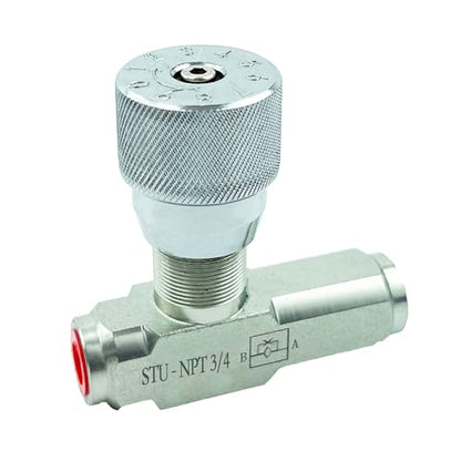 Hydraulic Flow Control Needle Valve 3/4 Inch Throttle Check Valve NPT 5800PSI One Way For Hydraulic Oil Gas - size: 3/4 Inch