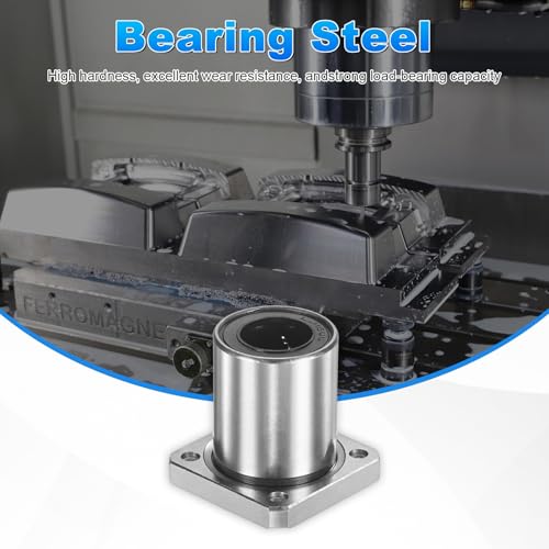PATIKIL LMK16UU Linear Ball Bearings 16mm Bore Dia 28mm OD 36mm Long 4.5mm Hole, 4Pcs Round Flange Linear Motion Bushing Double Side Rubber Sealed Rod Liner Shaft for Machine 3D Printer - size: 16mm