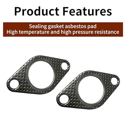 2 PCS Car Exhaust Gasket,1.5 Inch Reinforced High Temperature Gasket Exhaust Flange Gasket Car Accessories,Catalytic Converter Gasket,Exhaust Flange Gasket for Most Trucks Cars and SUVS - size: 1.5 In