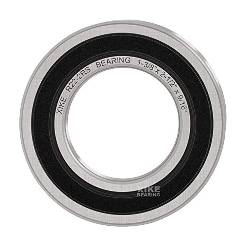 XIKE R22-2RS Sealed Deep Groove Ball Bearings, 17.463x38.1x9.525 mm, 10-Pack - size: R22-2RS - 17.463x38.1x9.525 mm