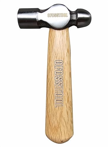 Ball Peen Hammer Small Martillo Hammer with Alloy Steel Head and Anti-Slip Wood Handle, 12 OZ Mini Hammer for Woodworking & DIY - style: Ball-Peen Hammers