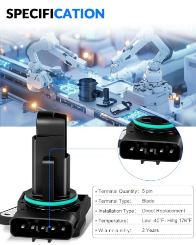 Mass Air Flow Sensor Meter 22680-AA310 Fits for for:-Mazda 3 2007 - size: 22680-AA310