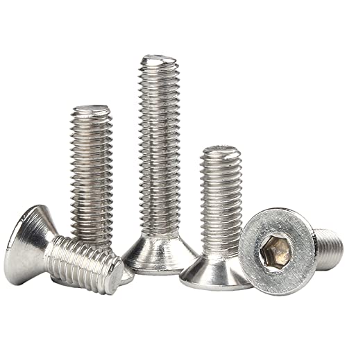 M3-0.5 x 25mm Flat Head Socket Cap Screws Bolts, Stainless Steel 18-8 (304), Bright Finish, Allen Socket Drive,Machine Screws Inner Hex Screw Fasteners Bolts 100 Pcs - size: M3-0.5x25mm（100 Pcs）