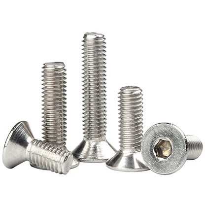 M3-0.5 x 25mm Flat Head Socket Cap Screws Bolts, Stainless Steel 18-8 (304), Bright Finish, Allen Socket Drive,Machine Screws Inner Hex Screw Fasteners Bolts 100 Pcs - size: M3-0.5x25mm（100 Pcs）