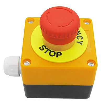 TWTADE/1NO 1NC Red Lamp Self Locking Emergency Stop Mushroom Switch Push Button Station 660V 10A Stop Switch Box YW1B-V4E11R-BOX - color: Red with Box/YW1B-V4E11R, size: 1NO 1NC