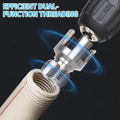 2PCS PVC Pipe Threader Kit, Dual-Function Tool for Plumbers & DIY - style: 2