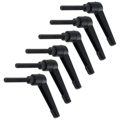 Clamping Lever Handles M6 x 32mm Push Button Ratchet Lever Male Threaded Stud Adjustable Handles Hand Knobs Rotating Screw Handles Bolts with Locking Lever -6pcs - size: M6 x 32mm