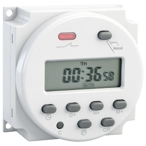 Timer Switch, DC/AC 12V 16Amp, Programmable Timer Time Relay Switch - size: AC/DC 12V