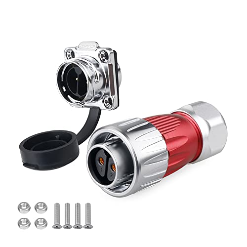 CNLINKO DH Series M20 Waterproof Connector 2/3/4/5/7/9/12 Pin Bayonet Connecting Type Metal Shell Soldering Cable Landscape Light Female Plug Male Socket IP67 Waterproof connectors (2pin) - style: 2pin