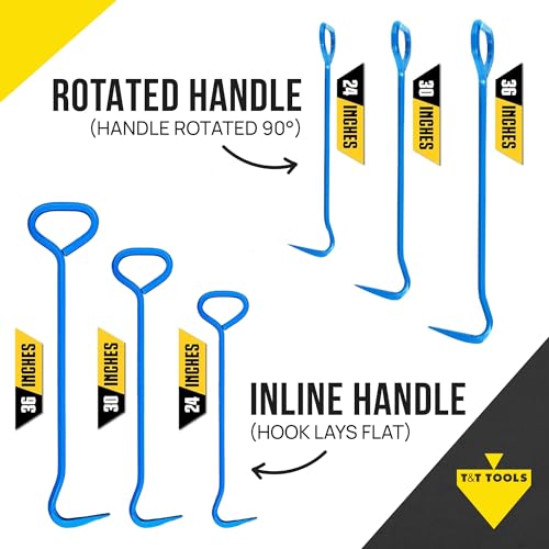 T&T Tools 36-Inch Top Popper Manhole Hook Tool - Inline Handle, 5/8" Hex - size: 36-Inch, style: Inline Handle