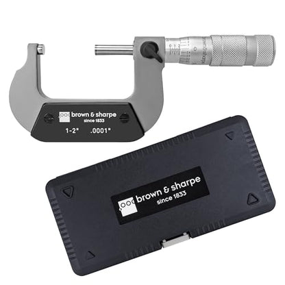 Brown & Sharpe 1-2 Inch Outside Micrometer, 0.0001 Inch Graduation