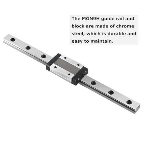 Linear Rail Guide MGN9 350mm Length Miniature Linear Sliding Guideway with 1PCS MGN9H Stainless Steel Carriage Block for CNC Machine and 3D Printer - color: MGN9H, size: 350mm/13.78 inches