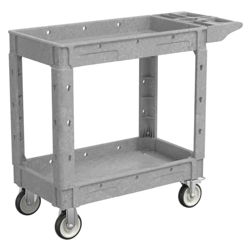 Utility Rolling Storage Cart, 40 x 17 Inch, 550 Lbs Capacity, Grey - color: Gray, size: 40 × 17 Inch