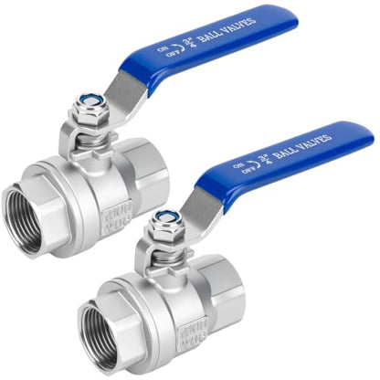 3/4 inch Ball Valve 2 Pack Full Port Female NPT Thread Shut Off Valve - size: 3/4 Inch