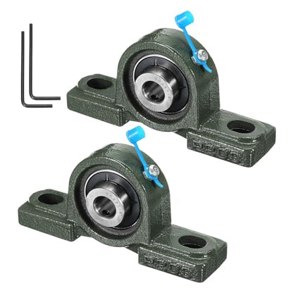 uxcell 2pcs UCP201-8 Pillow Block Bearings 1/2 inch Bore Self Alignment, Solid Cast Iron Base Mounted Chrome Steel Bearings - size: UCP201-8