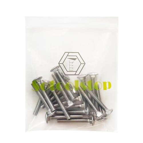 1/4-20 x 1-1/2" Carriage Bolts Screws, Stainless Steel 18-8 (304) Round Head Square Neck Carriage Bolts, Fully Threaded, Pack of 20 - size: 1/4-20 x 1-1/2"