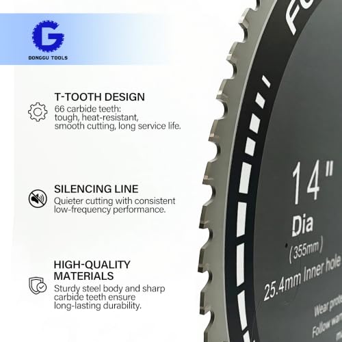 14 in Metal Circular chop Saw Blade for Evolution Saw Carbide Cutting Blade - size: 14inch-80T