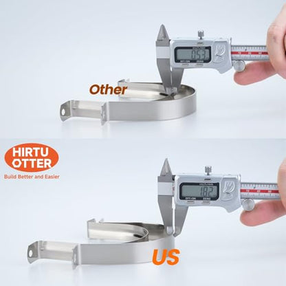 6 PCS 2-3/8 Inch, 304 Stainless Steel Thickened Pipe Clamps, Heavy-Duty Two Hole U-Bracket Conduit Clips for HVAC, Electrical, Plumbing, Secures Rigid Pipe/Tube on Wood/Metal/Concrete (60mm) - size: 2-3/8" (60mm)
