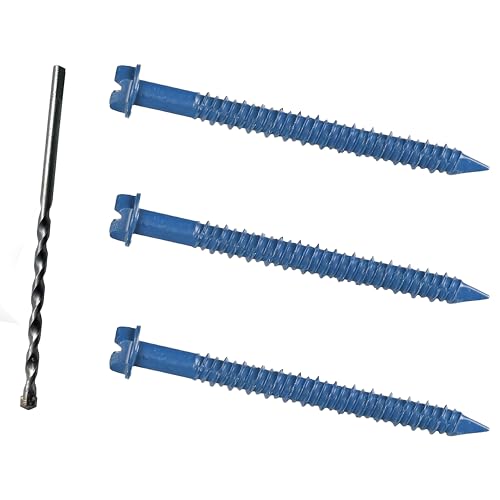 1/4 x 2-3/4" Hex Head Concrete Screw Anchor, for Anchoring to Masonry, Block or Brick (100Pcs) - size: 1/4 x 2-3/4", style: Hex Head