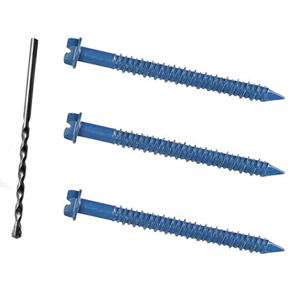 1/4 x 2-3/4" Hex Head Concrete Screw Anchor, for Anchoring to Masonry, Block or Brick (100Pcs) - size: 1/4 x 2-3/4", style: Hex Head