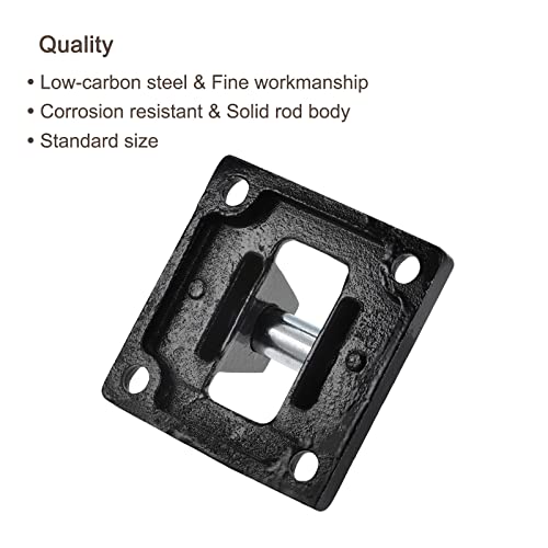 PATIKIL 110x110x50mm Air Cylinder Pneumatic Rod Pivot Clevis Mounting Bracket Rear Mount Part, Black - size: 110 x 110 x 85mm