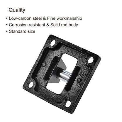PATIKIL 110x110x50mm Air Cylinder Pneumatic Rod Pivot Clevis Mounting Bracket Rear Mount Part, Black - size: 110 x 110 x 85mm