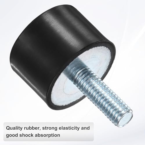 M METERXITY 4-Pack Rubber Mounts D30mmxH20mm Male/Female Vibration Isolators Cylindrical Shock Absorber W M8 x 23mm Studs for Air Compressor/Car/Pump/Boat/Garage Motor/Bobbins Rubber Isolators - size: M8 x 23mm, 30mm x 20mm
