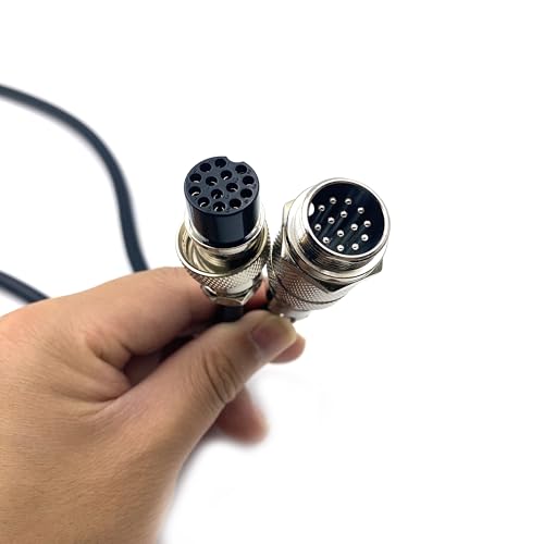 3.28 ft GX20 14 Pin Male to Female Cable, GX20 14Pins Female to Male Head Aviation Cordset Electrical Connector Panel Mount Circular Metal Adapter Cordset for Ships 5A 200V 22AWG (1meter) - size: GX20 14Pin