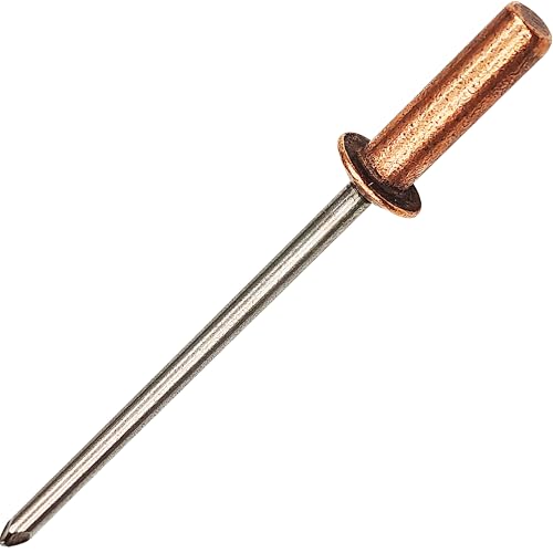 60Pcs Closed End Pop Rivets Kit, 1/8" x1/4,23/64",7/16" 3 Sizes (20 Each) - color: Copper Stainless Steel, size: 1/8"x1/4",23/64",7/16"