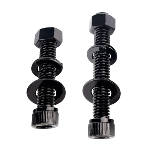1/2-13 x 3 Socket Head Cap Screws Allen Hex Bolts with Hex Nuts and Flat & Lock Washers, 304 Stainless Steel Machine Thread, 4Sets Black - color: Black, size: 1/2-13 x 3" (4Sets)