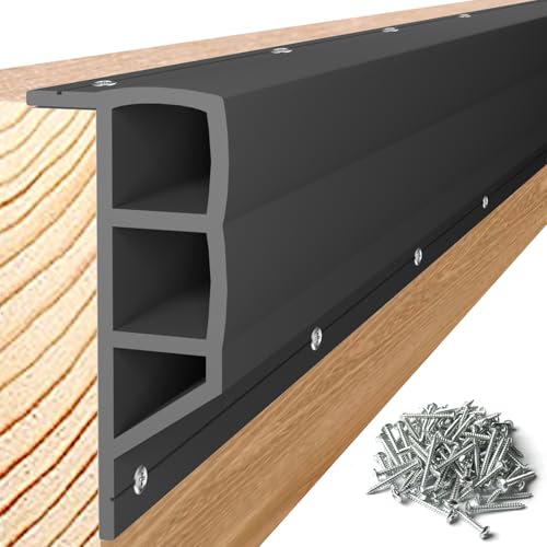 Nalwort Dock Bumpers 16 Feet and 24 Feet, Full Protection Dock Fender for Straight Edge and Side, Boat Dock Bumpers for Edging, Includes Mounting Screws, Black Gray Blue Brown Green Orange Yellow - color: black, size: 24 feet