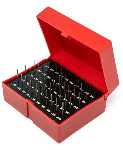 Steel PIN GAGE Set Plastic CASE (PIN-M0-50) - size: PIN-M0-50