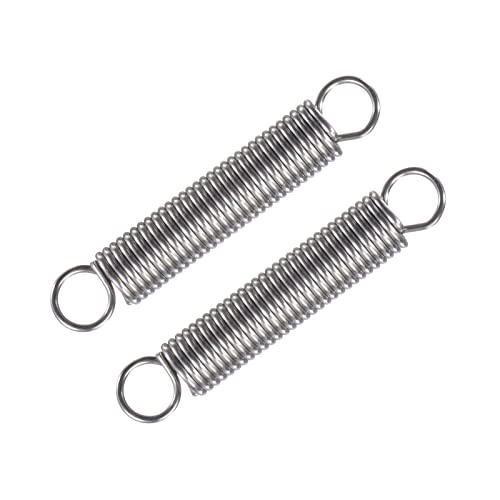 METALLIXITY Extension Spring (1.5x12x60mm/0.06"x0.48"x2.37") 2Pcs, 304 Stainless Steel Tension Spring Wire - for Home Repair Construction Machinery - size: 0.06"x0.48"x2.37"