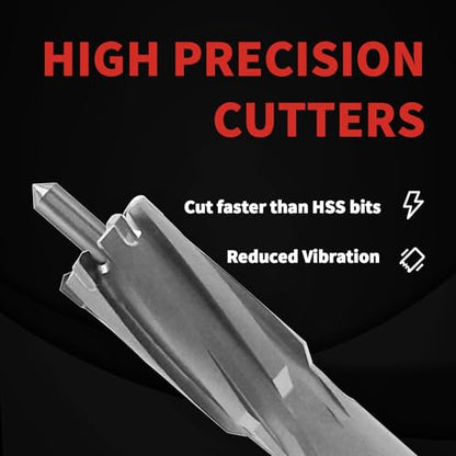 S&F STEAD & FAST Carbide Annular Cutter, Cutting Diameter 5/8”, DOC 2” - size: 5/8 x 2"