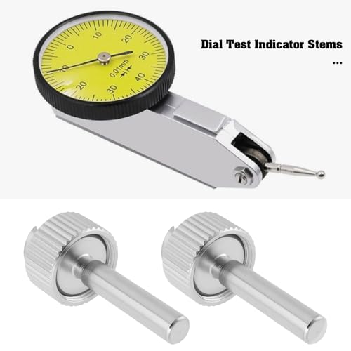 2pcs 4mm Diameter Dial Test Indicator Stems with Knurled Clamp Ring
