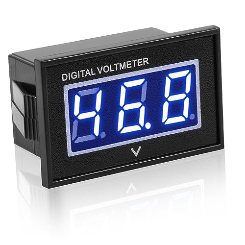 RDBS LED Digital Voltage Battery Gauge for Golf Cart Blue