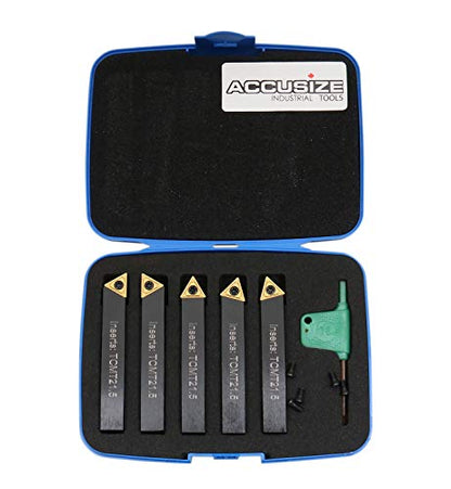 Accusize Indexable Turning Tool, 3/8 in, 2380-5062 - size: 3/8 inch